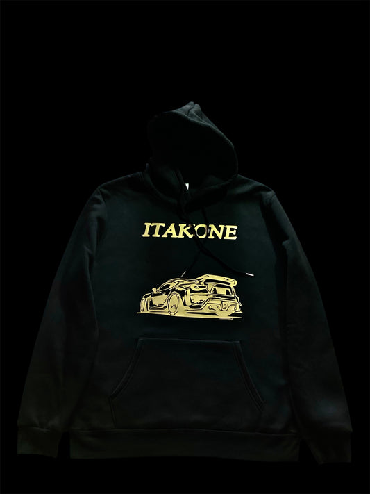 Black & Gold JDM Car Hoodie