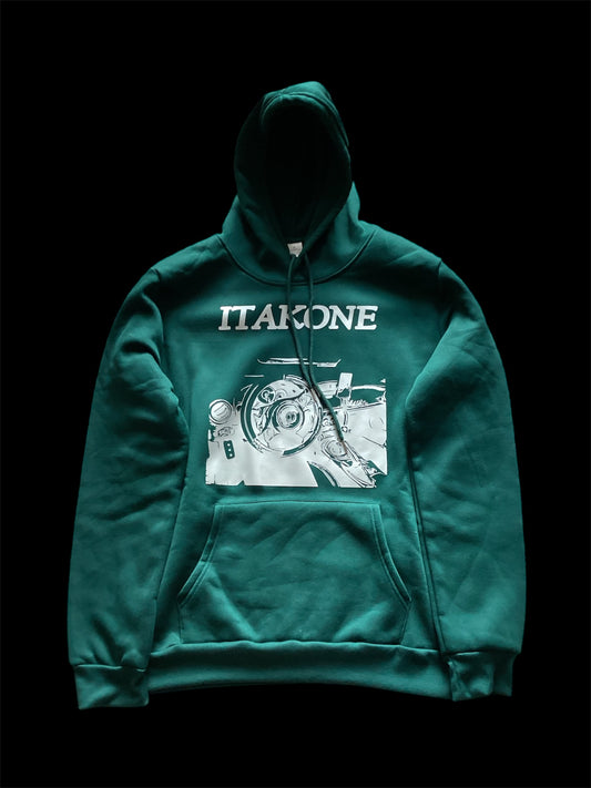 Dark Green & Silver JDM Interior Hoodie