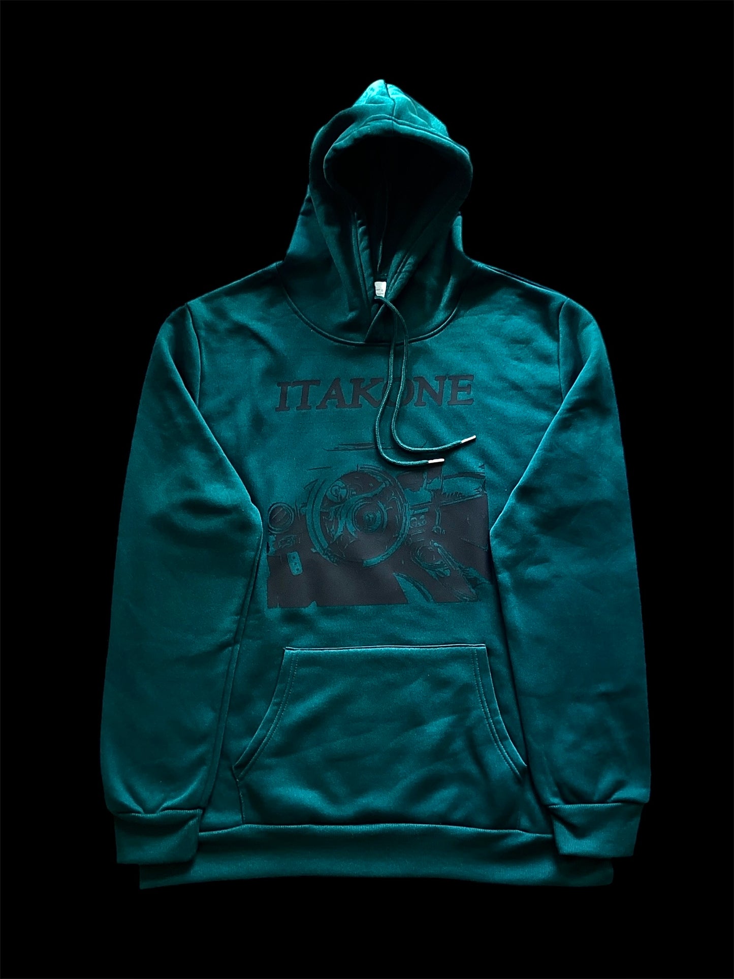 Dark Green & Black JDM Interior Hoodie