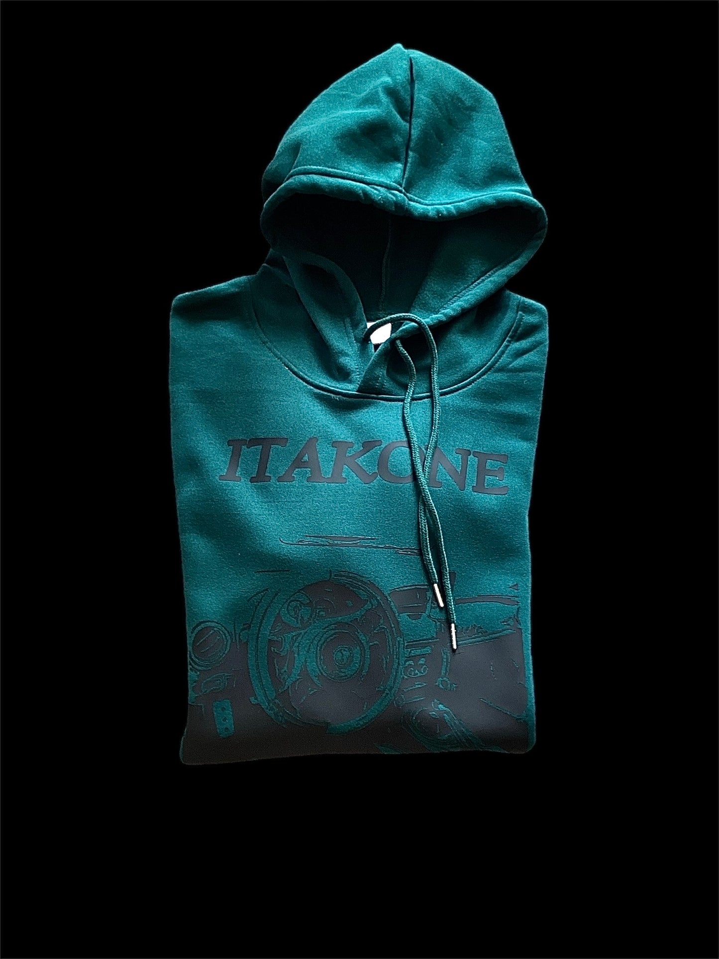 Dark Green & Black JDM Interior Hoodie